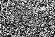 Monochrome Metallic Crumpled Foil