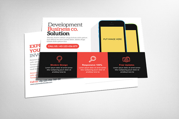 5 Creative Design Agency Postcards  in Postcard Templates - product preview 3