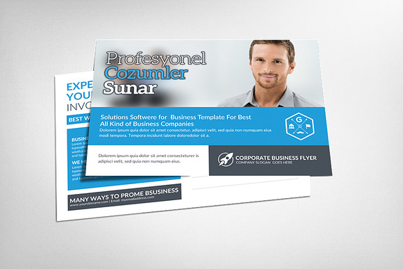 5 Creative Design Agency Postcards  in Postcard Templates - product preview 4