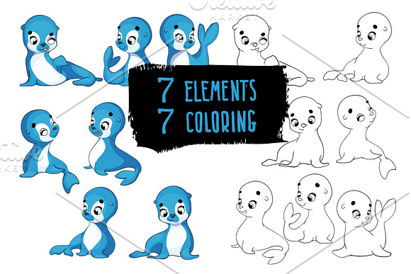 Baby seal. in Illustrations - product preview 1