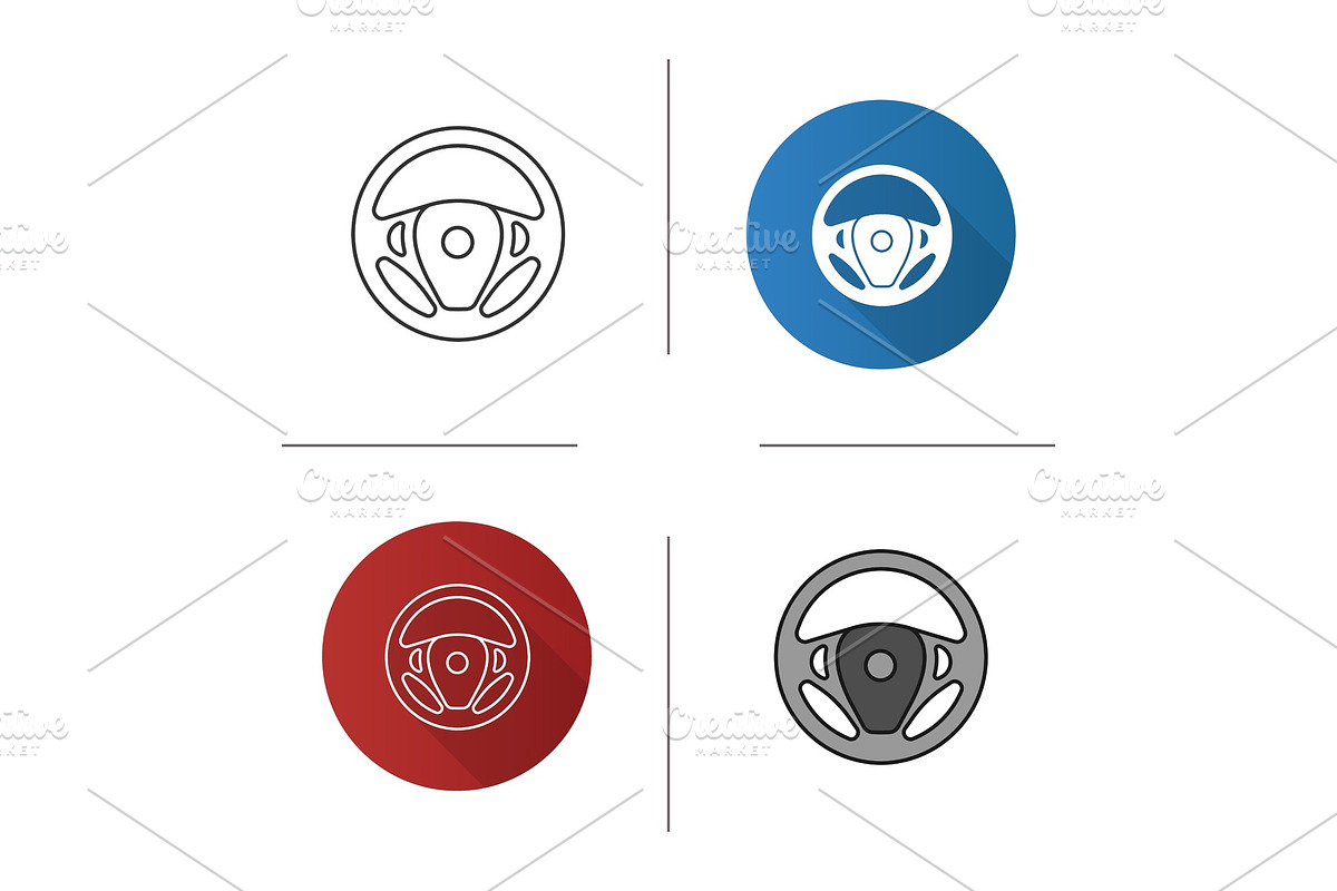 Car rudder icon in Graphics - product preview 8