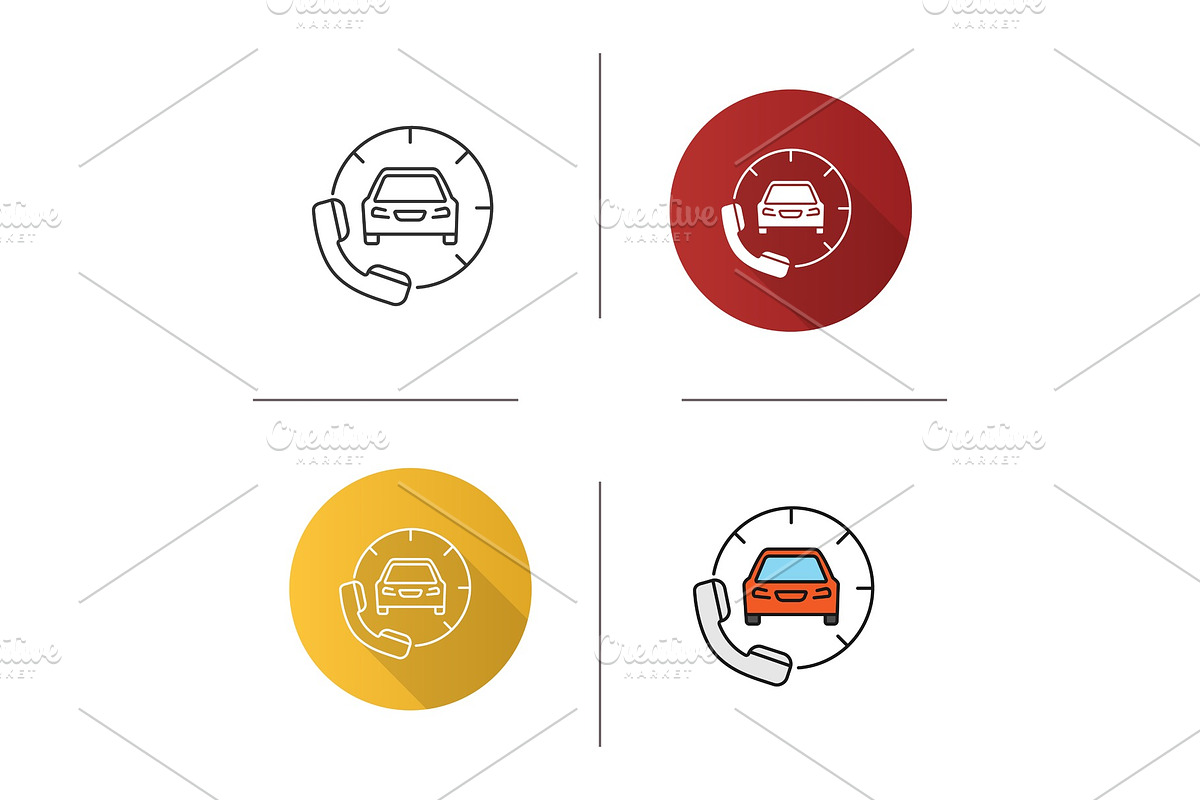 Taxi ordering icon in Graphics - product preview 8