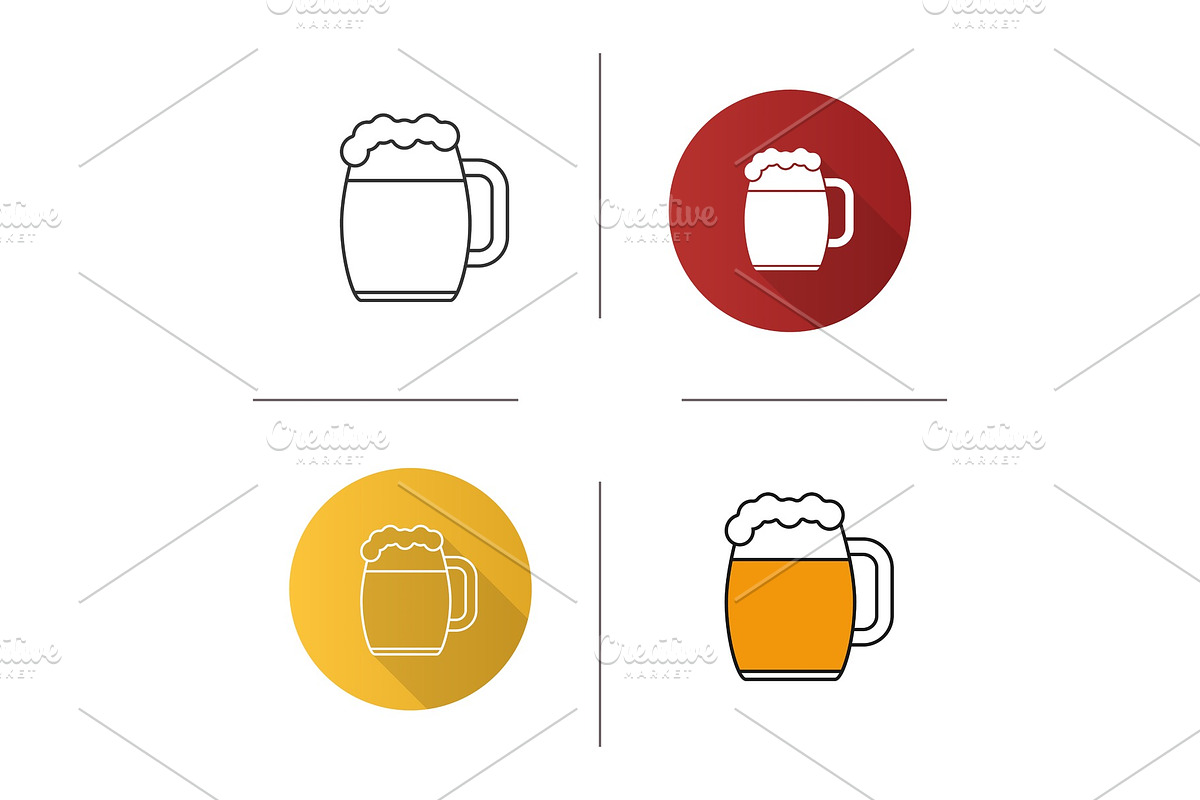 Beer mug icon in Graphics - product preview 8