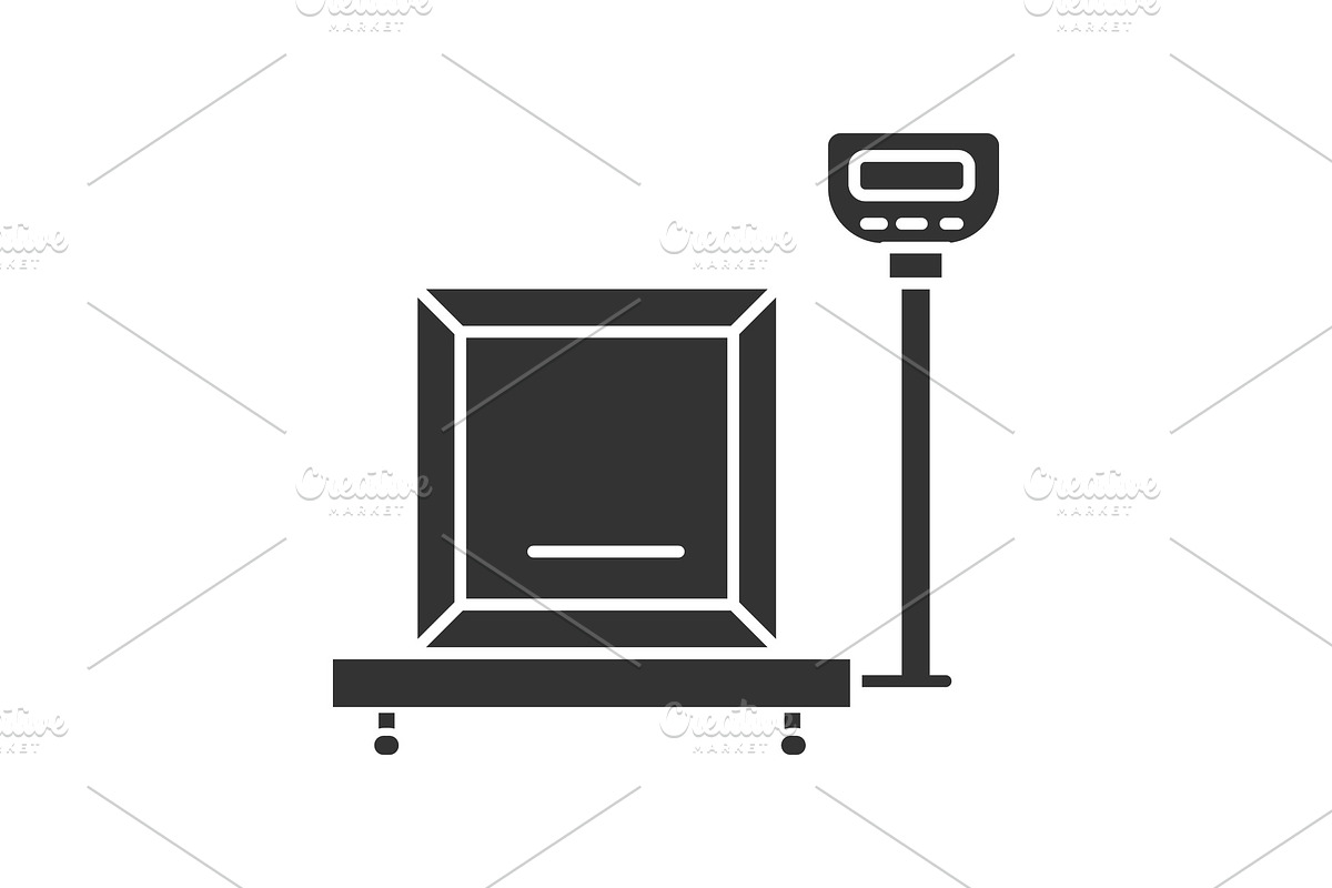 Parcel scales glyph icon in Graphics - product preview 8
