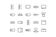 Line UI Elements Icons