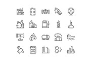 Line Oil Icons