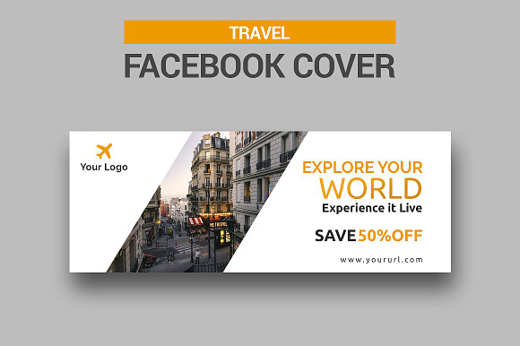 6 Travel Facebook Covers in Facebook Templates - product preview 2