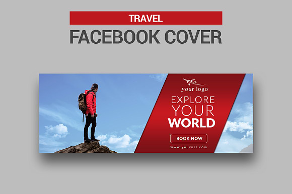 6 Travel Facebook Covers in Facebook Templates - product preview 5