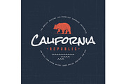 California republic. T-shirt and apparel vector design, typograp