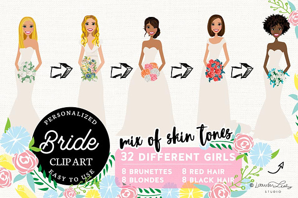 Bride Portrait Creator | Wedding Art in Illustrations - product preview 26