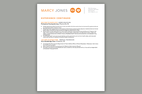 Nurse Resume, Cover Letter Template in Letter Templates - product preview 2