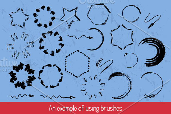 Grungy vector art and pattern brush in Photoshop Brushes - product preview 1