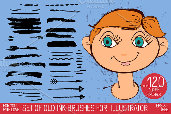 Grungy vector art and pattern brush in Photoshop Brushes - product preview 4