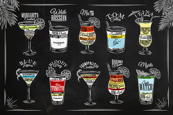 Cocktails graphics in Objects - product preview 1