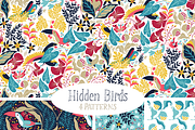 Hidden Birds - Vector Pattern Set