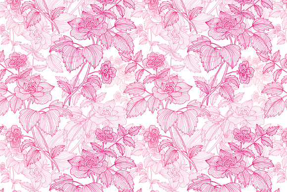 Pink Dogrose Floral Cards in Postcard Templates - product preview 1