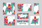 Tropical Floral Cards