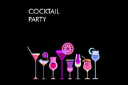 8 Cocktail Party vector designs