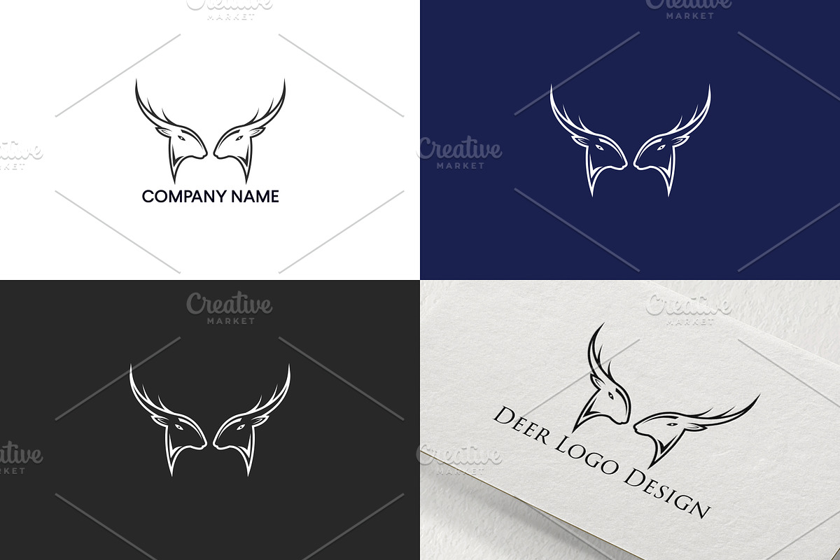 Deer logo design | Fre UPDATE in Logo Templates - product preview 8