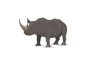 Rhinoceros vector wild animal isolated icon