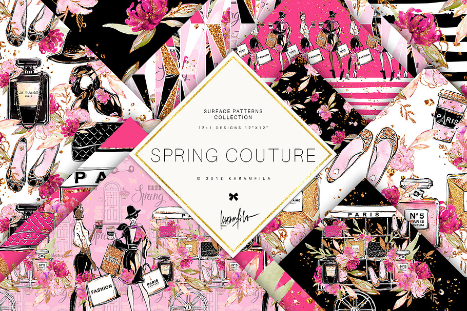 Spring Fashion Floral Patterns in Patterns - product preview 8