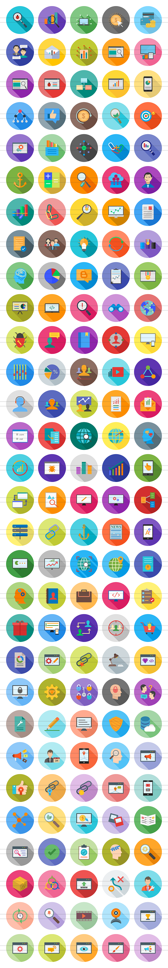150 IT Services Flat Icons in Graphics - product preview 1