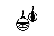 icon. Decorations Christmas balls