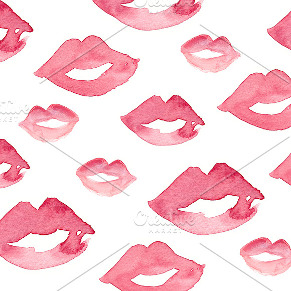 Watercolor Kisses in Illustrations - product preview 1