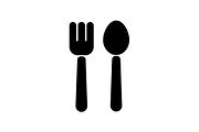 icon. Cutlery (fork and spoon)