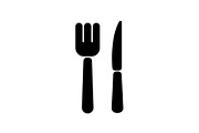 Web line icon. Cutlery (fork, knife)