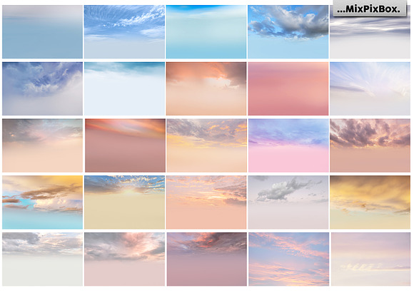 Pastel sky overlays in Photoshop Layer Styles - product preview 4