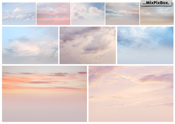 Pastel sky overlays in Photoshop Layer Styles - product preview 5