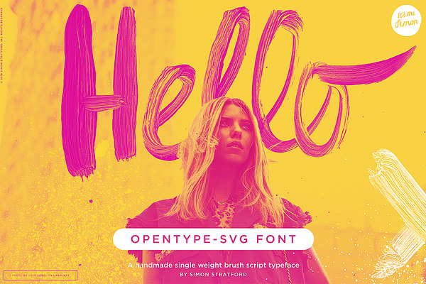 Hello Monday SVG Brush Script font