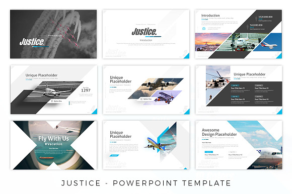 Justice - Airplane Presentation  in PowerPoint Templates - product preview 2
