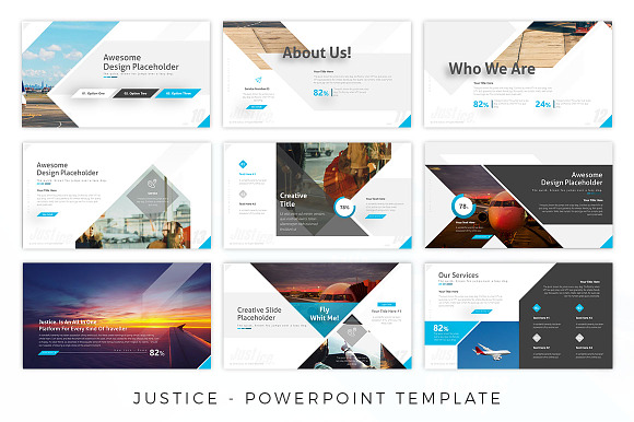 Justice - Airplane Presentation  in PowerPoint Templates - product preview 3