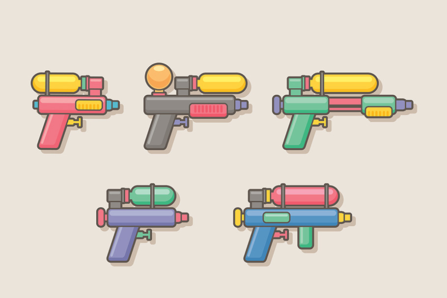 Water Gun in Illustrations - product preview 8