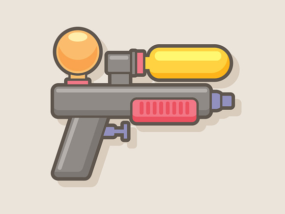 Water Gun in Illustrations - product preview 2