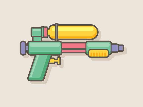 Water Gun in Illustrations - product preview 3