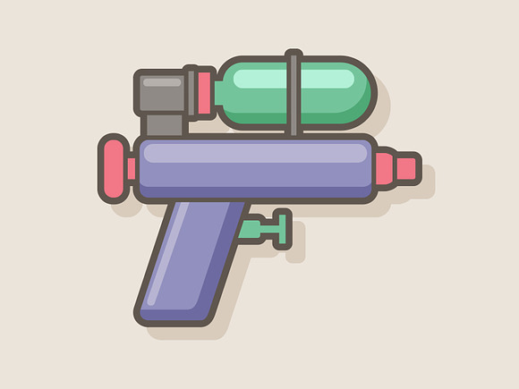 Water Gun in Illustrations - product preview 4