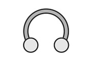 Half hoop earring color icon
