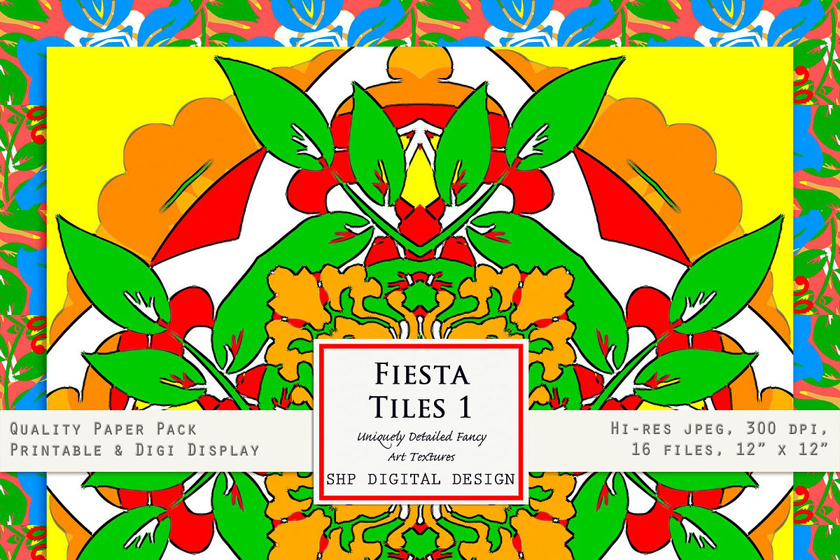 Fiesta Tiles 1:  bright & festive  in Patterns - product preview 8