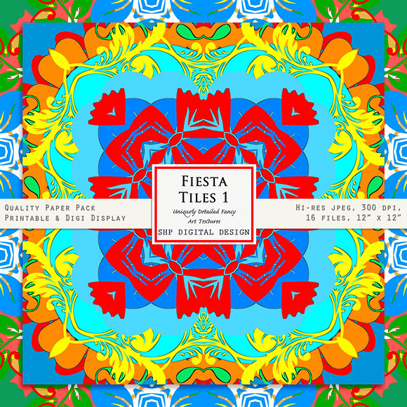 Fiesta Tiles 1:  bright & festive  in Patterns - product preview 5