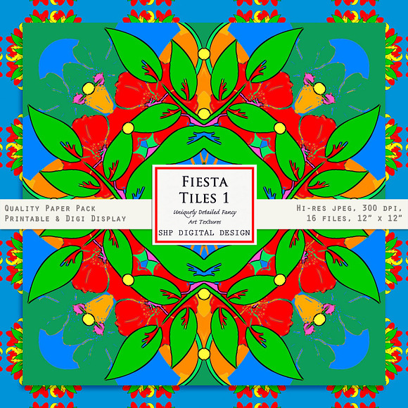 Fiesta Tiles 1:  bright & festive  in Patterns - product preview 6