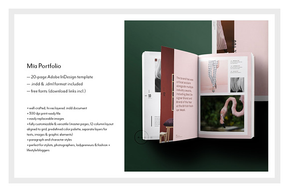 Portfolio & Catalog • Mïa in Magazine Templates - product preview 1