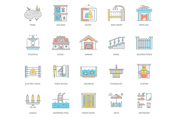 Interior Design & Furniture Icons in Washing Icons - product preview 1