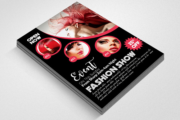 Fashion Magazine Flyer Template  in Flyer Templates - product preview 1