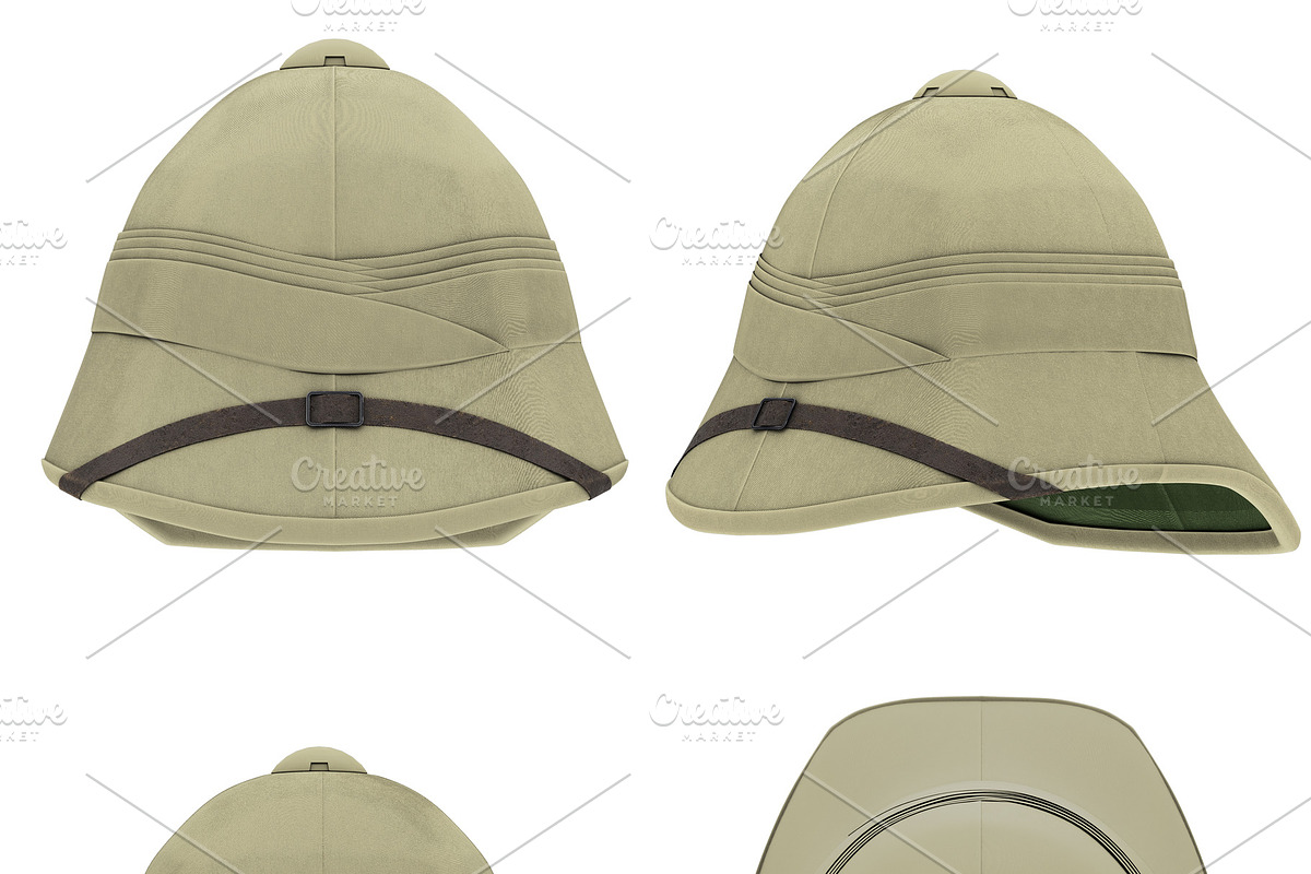 Cork Pith Helmet in Illustrations - product preview 8