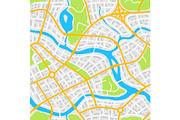 Abstract city map seamless pattern.