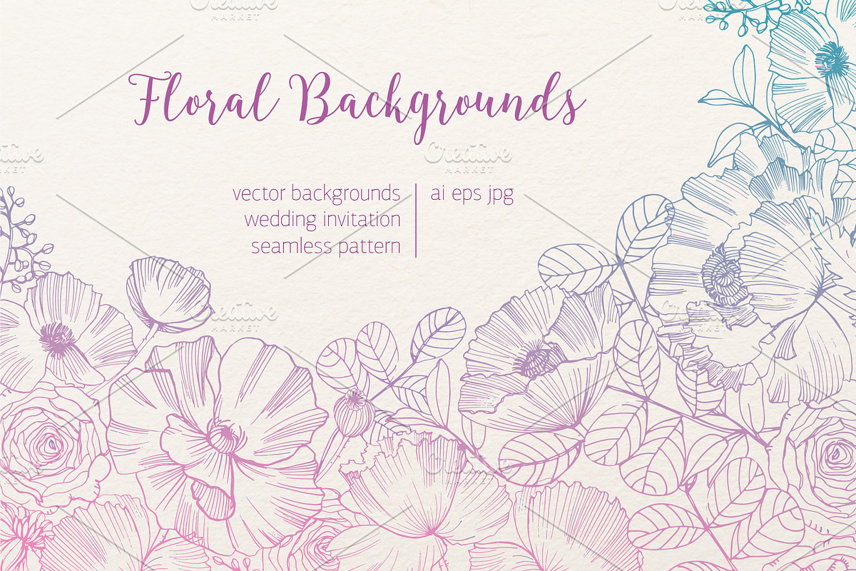 Floral backgrouns in Objects - product preview 8