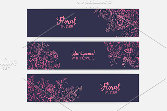 Floral backgrouns in Objects - product preview 3